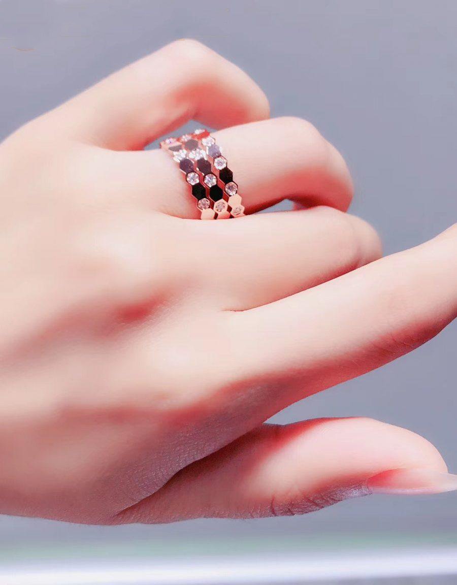 [Leaves]BEE LOVE RING ROSE GOLD DIAMOND