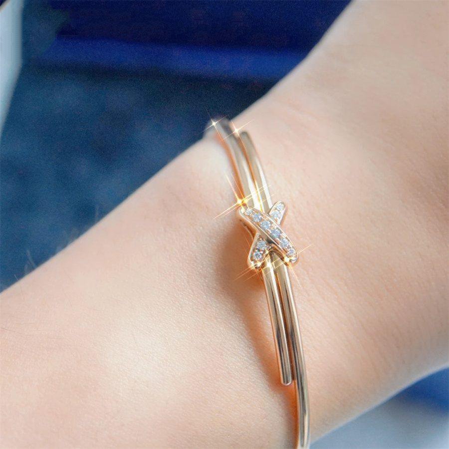 [Leaves]JEUX DE BRACELET ROSE GOLD DIAMONDS