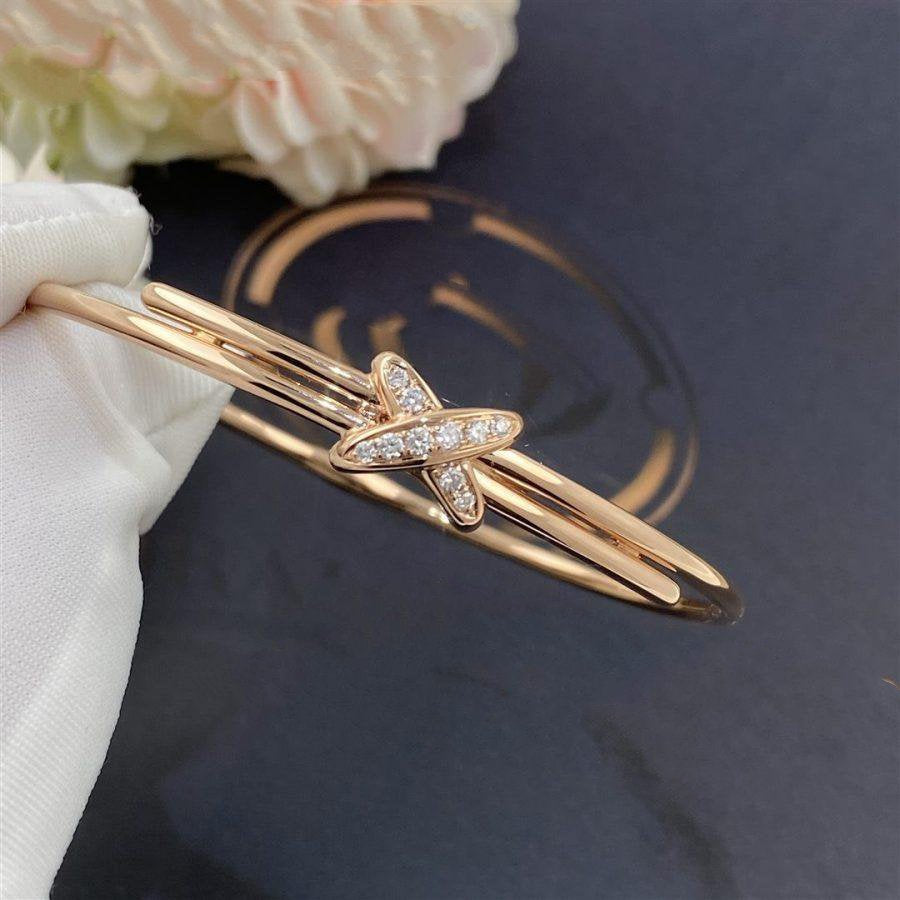 [Leaves]JEUX DE BRACELET ROSE GOLD DIAMONDS