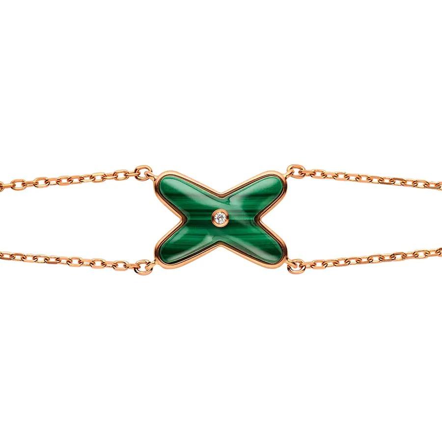 [Leaves]JEUX BRACELET MALACHITE ROSE GOLD 1 DIAMOND
