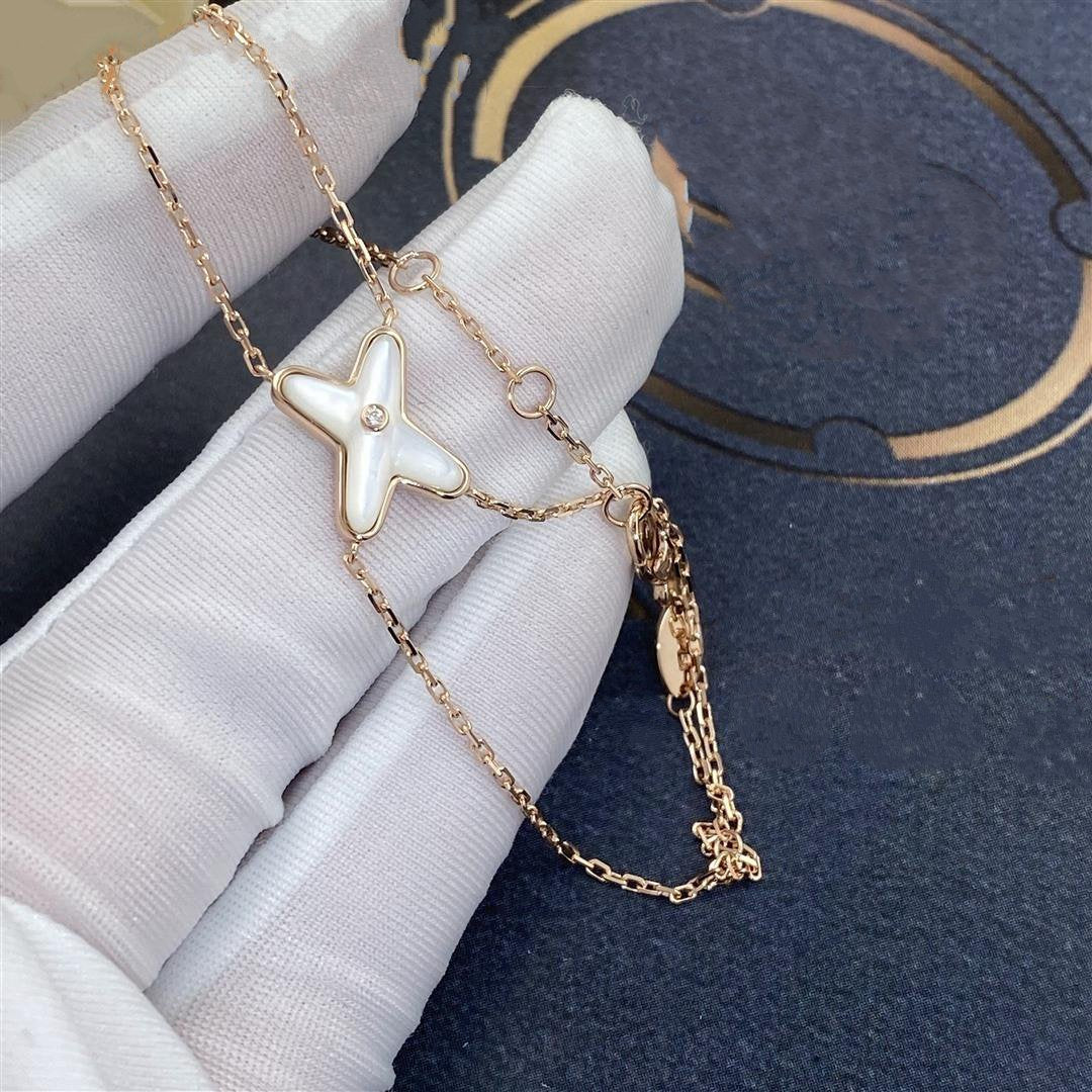 [Leaves]JEUX BRACELET WHITE MOP ROSE GOLD 1 DIAMOND