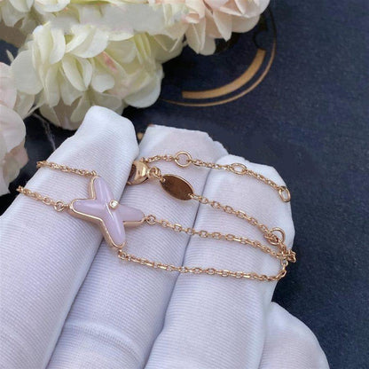 [Leaves]JEUX BRACELET PINK MOP ROSE GOLD 1 DIAMOND