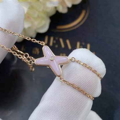 [Leaves]JEUX BRACELET PINK MOP ROSE GOLD 1 DIAMOND
