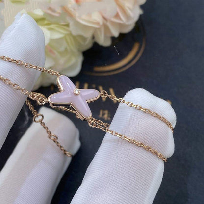 [Leaves]JEUX BRACELET PINK MOP ROSE GOLD 1 DIAMOND