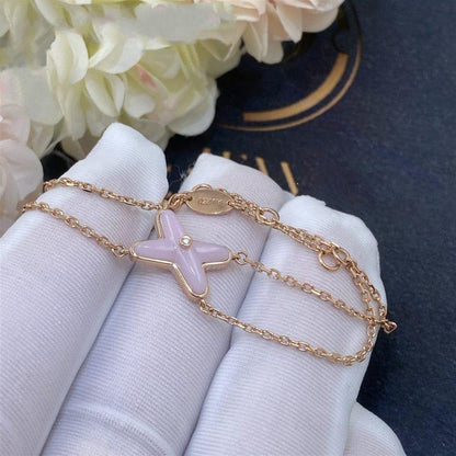 [Leaves]JEUX BRACELET PINK MOP ROSE GOLD 1 DIAMOND