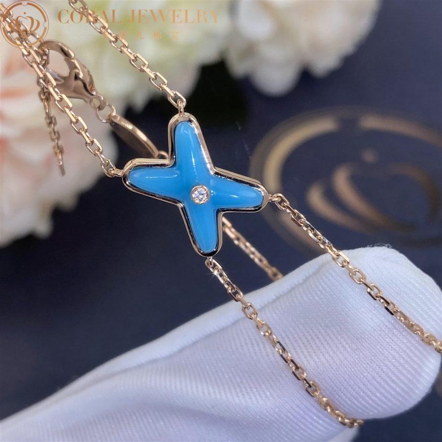 [Leaves]JEUX BRACELET TURQUOISE ROSE GOLD 1 DIAMOND