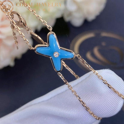 [Leaves]JEUX BRACELET TURQUOISE ROSE GOLD 1 DIAMOND