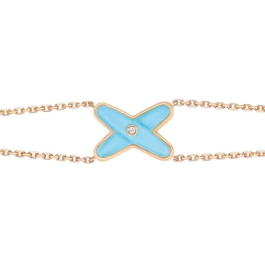 [Leaves]JEUX BRACELET TURQUOISE ROSE GOLD 1 DIAMOND