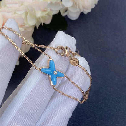 [Leaves]JEUX BRACELET TURQUOISE ROSE GOLD 1 DIAMOND