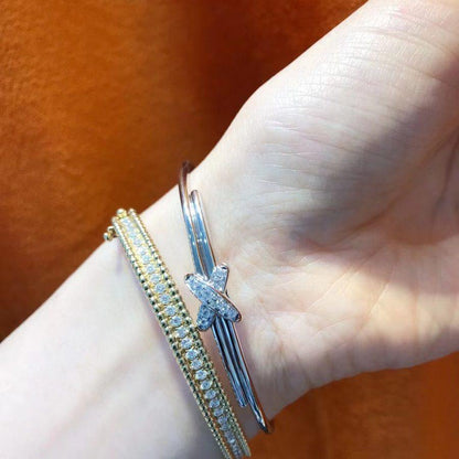 [Leaves]JEUX DE BRACELET SILVER DIAMONDS