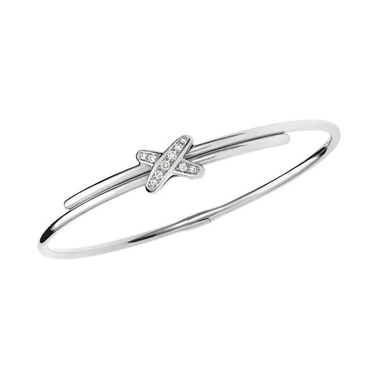 [Leaves]JEUX DE BRACELET SILVER DIAMONDS