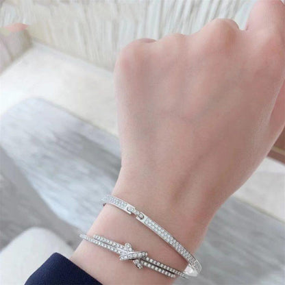 [Leaves]JEUX DE BRACELET DIAMONDS SILVER