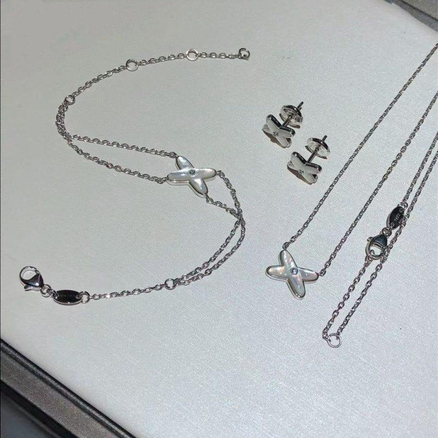 [Leaves]JEUX BRACELET WHITE MOP SILVER 1 DIAMOND