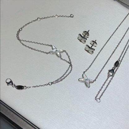 [Leaves]JEUX BRACELET WHITE MOP SILVER 1 DIAMOND