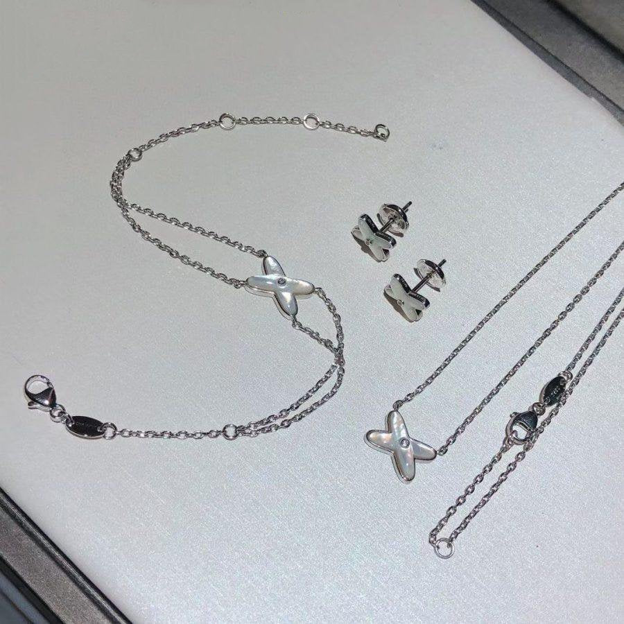 [Leaves]JEUX BRACELET WHITE MOP SILVER 1 DIAMOND