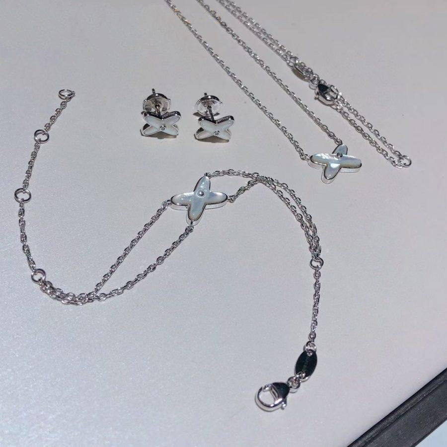 [Leaves]JEUX BRACELET WHITE MOP SILVER 1 DIAMOND