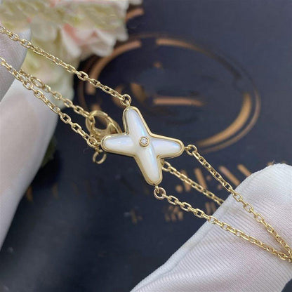 [Leaves]JEUX BRACELET WHITE MOP GOLD 1 DIAMOND
