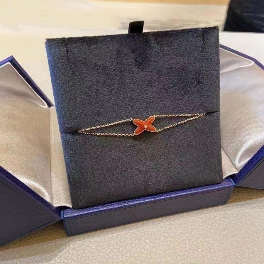 [Leaves]JEUX BRACELET CARNELIAN ROSE GOLD 1 DIAMOND