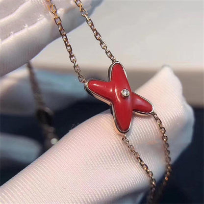 [Leaves]JEUX BRACELET CARNELIAN ROSE GOLD 1 DIAMOND