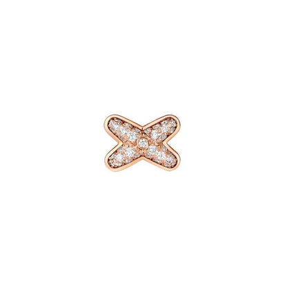 [Leaves]JEUX DE ROSE GOLD DIAMOND EARRINGS