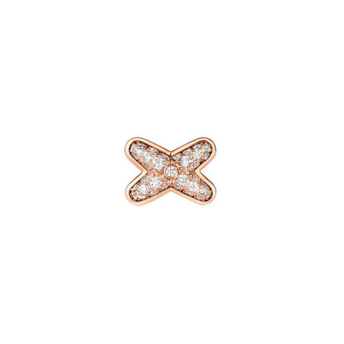 [Leaves]JEUX DE ROSE GOLD DIAMOND EARRINGS