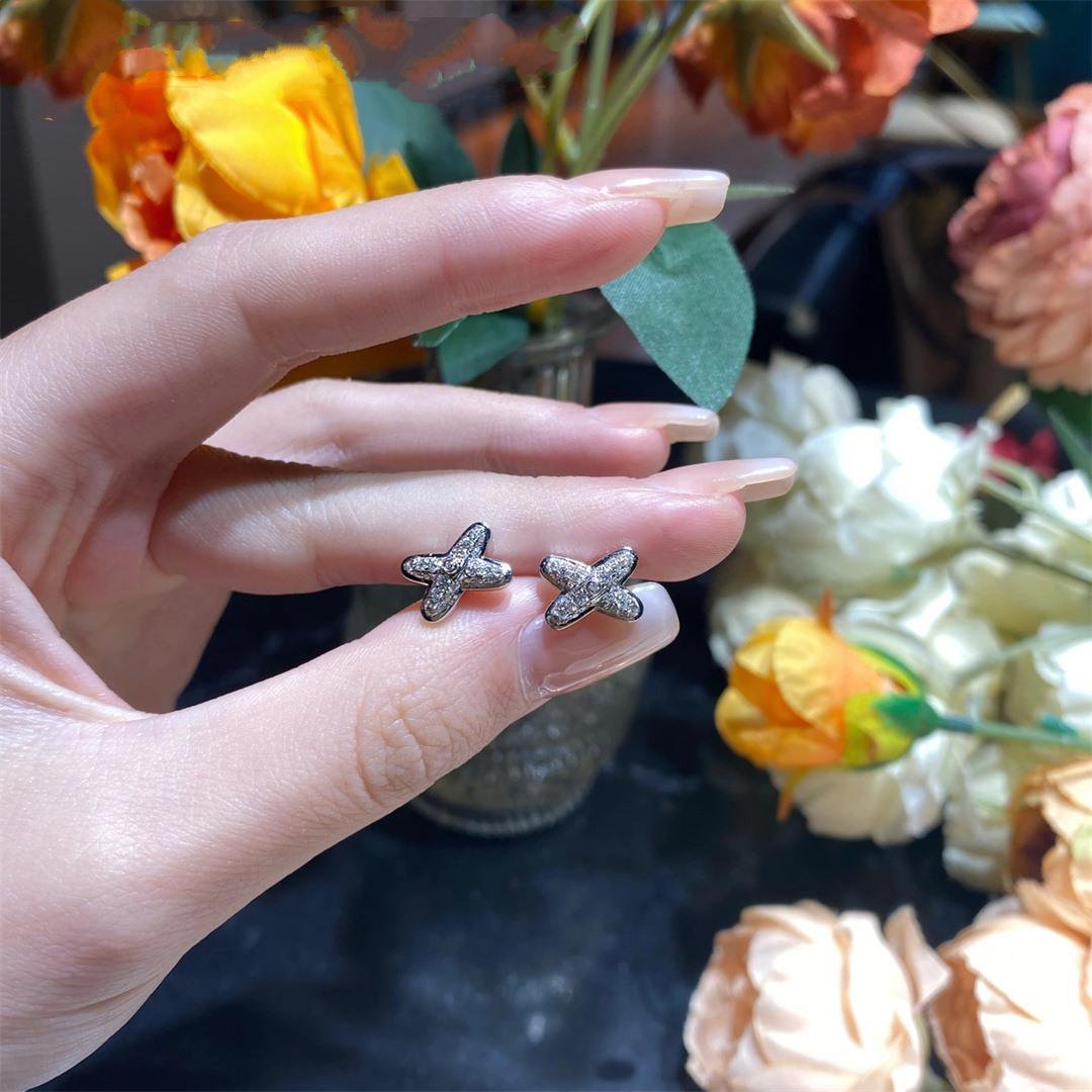 [Leaves]JEUX DE SILVER DIAMOND EARRINGS