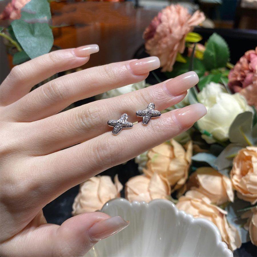 [Leaves]JEUX DE SILVER DIAMOND EARRINGS