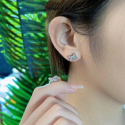[Leaves]JEUX DE SILVER DIAMOND EARRINGS
