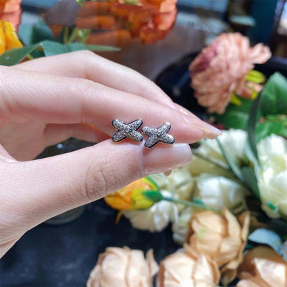 [Leaves]JEUX DE SILVER DIAMOND EARRINGS