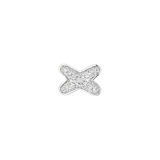 [Leaves]JEUX DE SILVER DIAMOND EARRINGS