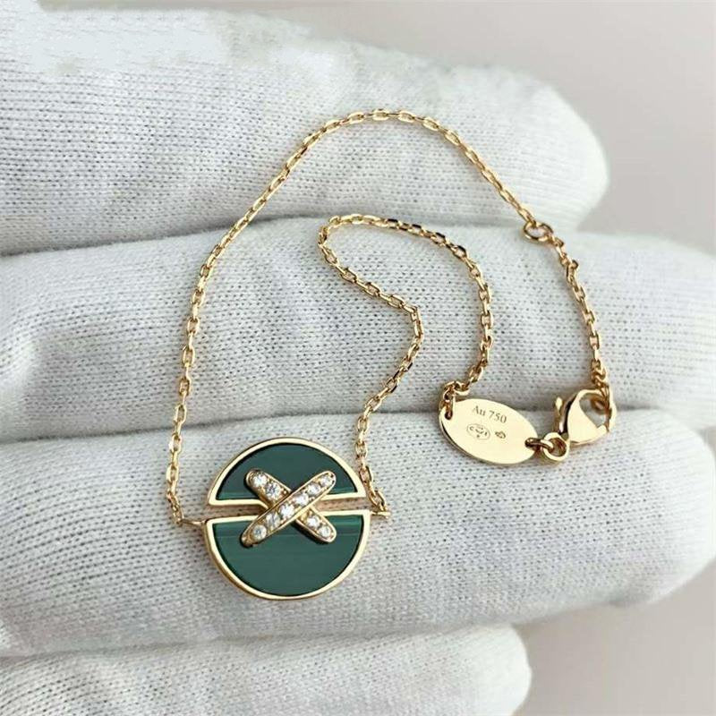 [Leaves]JEUX DE BRACELET MALACHITE ROSE GOLD DIAMONDS
