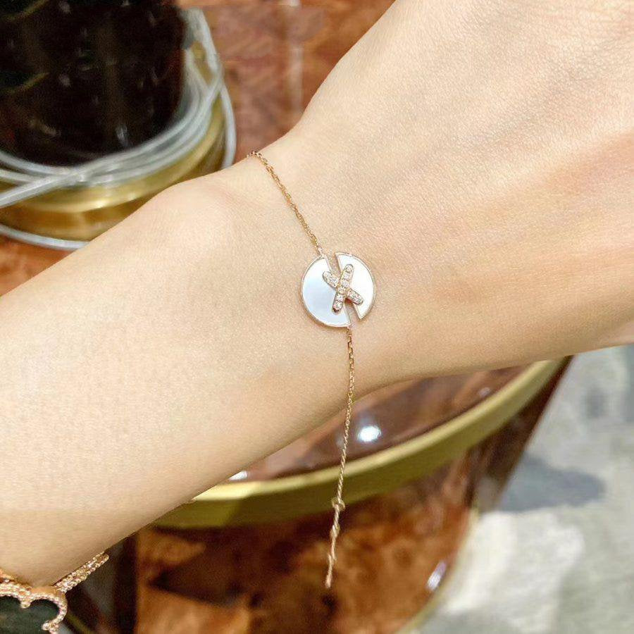 [Leaves]JEUX DE BRACELET MOP ROSE GOLD DIAMONDS