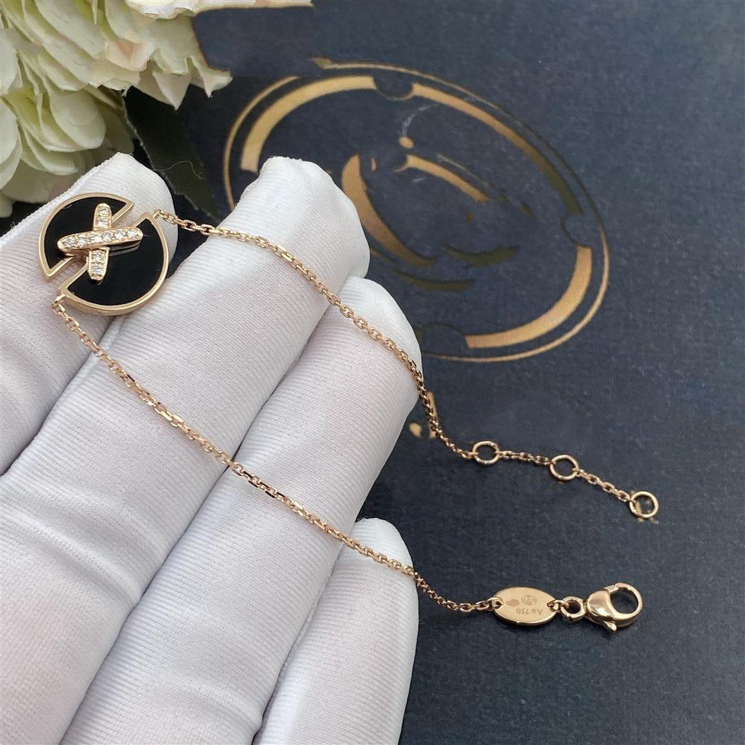 [Leaves]JEUX DE BRACELET ONYX ROSE GOLD DIAMOND