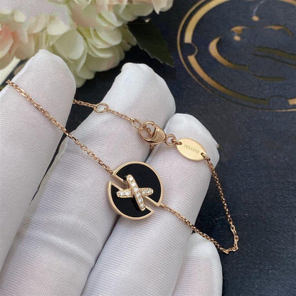 [Leaves]JEUX DE BRACELET ONYX ROSE GOLD DIAMOND