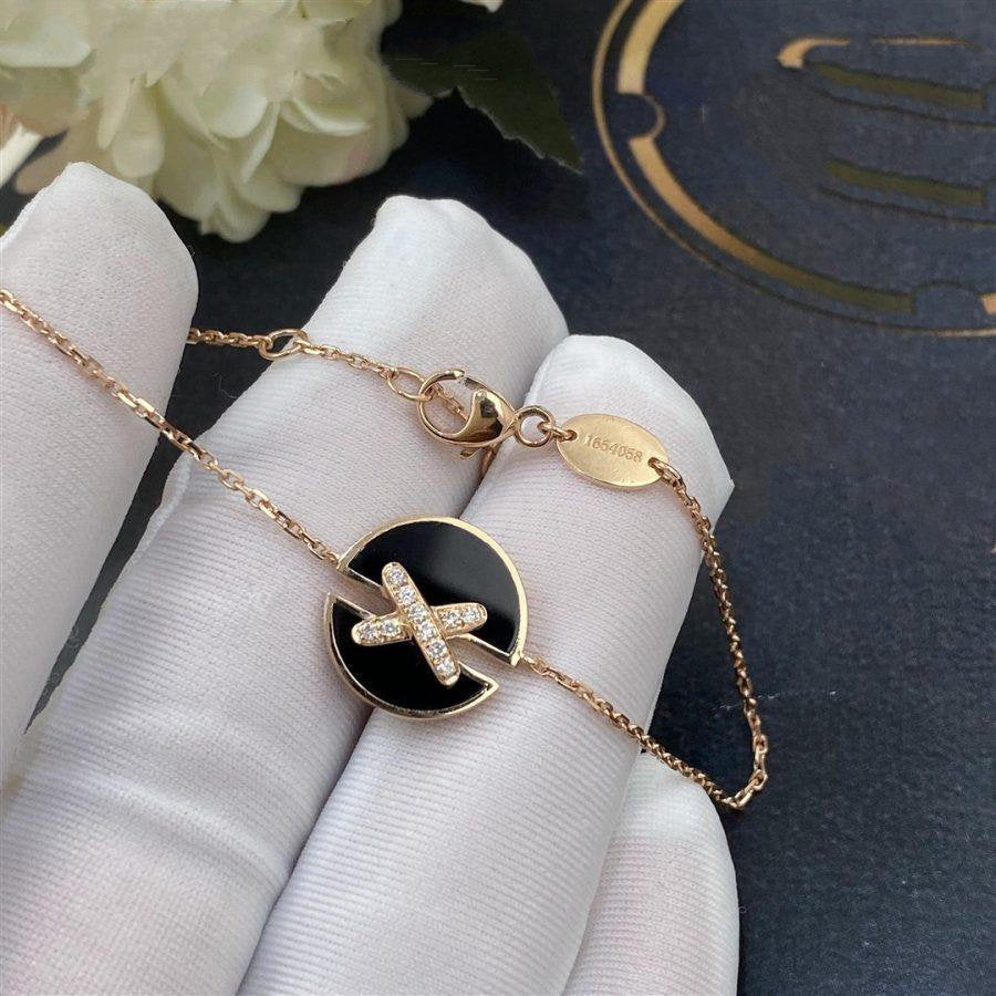 [Leaves]JEUX DE BRACELET ONYX ROSE GOLD DIAMOND