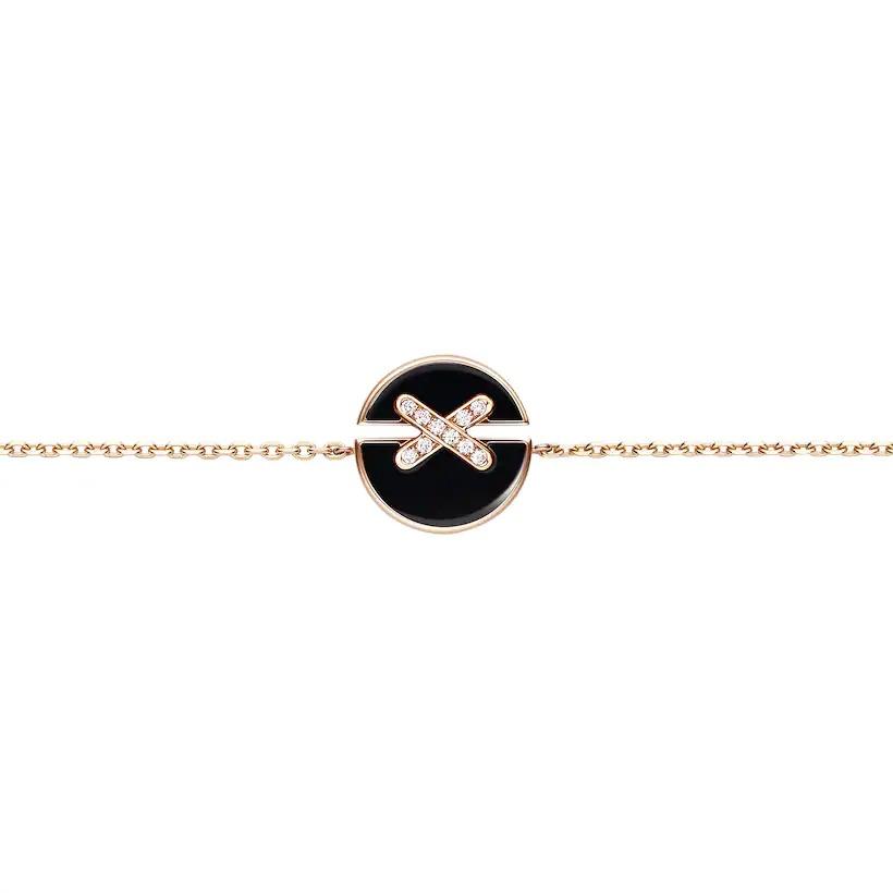 [Leaves]JEUX DE BRACELET ONYX ROSE GOLD DIAMOND