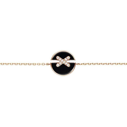[Leaves]JEUX DE BRACELET ONYX ROSE GOLD DIAMOND