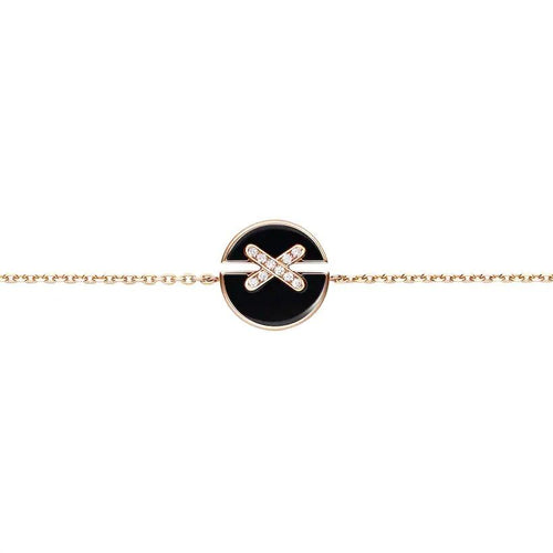 [Leaves]JEUX DE BRACELET ONYX ROSE GOLD DIAMOND
