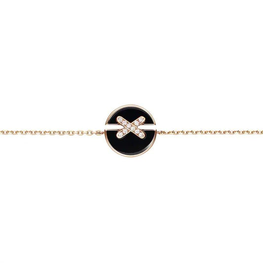 [Leaves]JEUX DE BRACELET ONYX ROSE GOLD DIAMOND