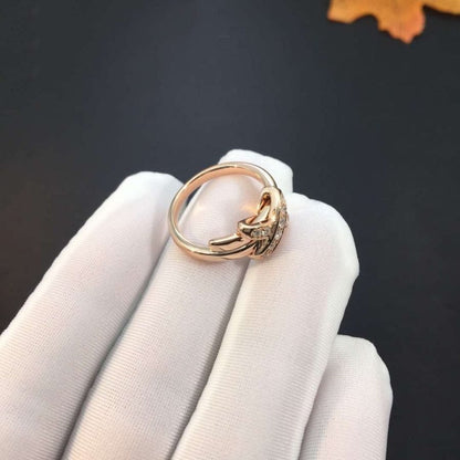 [Leaves]JEUX DE ROSE GOLD DIAMOND RING