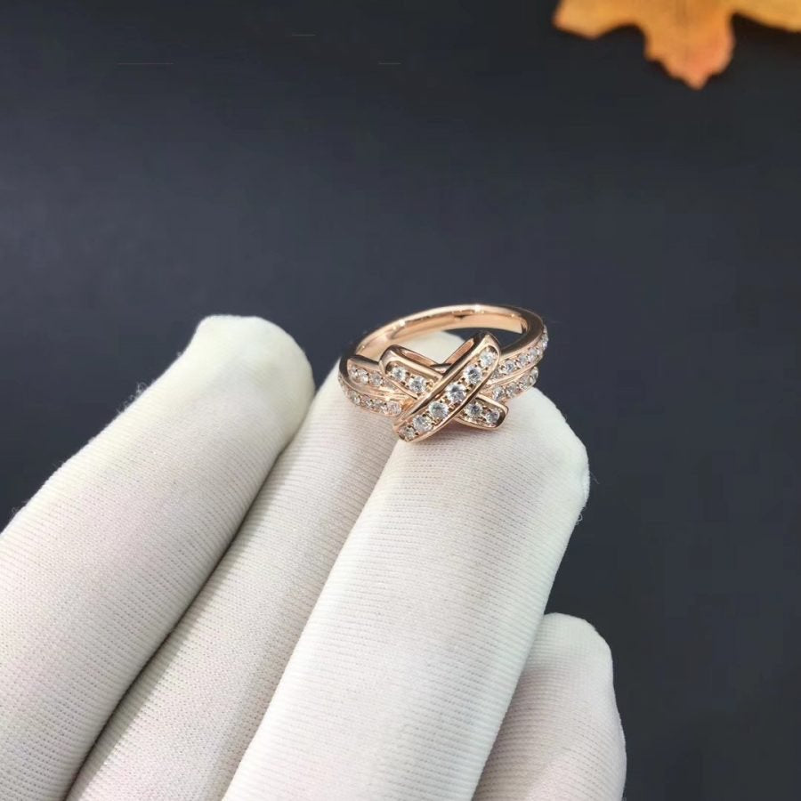 [Leaves]JEUX DE RING ROSE GOLD DIAMOND