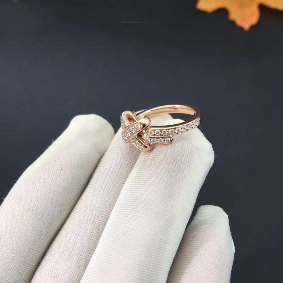 [Leaves]JEUX DE RING ROSE GOLD DIAMOND