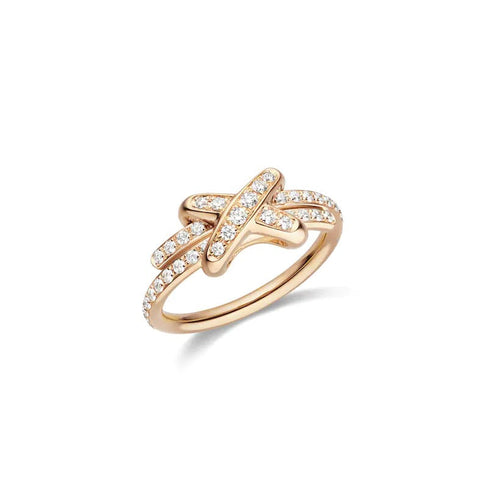 [Leaves]JEUX DE RING ROSE GOLD DIAMOND