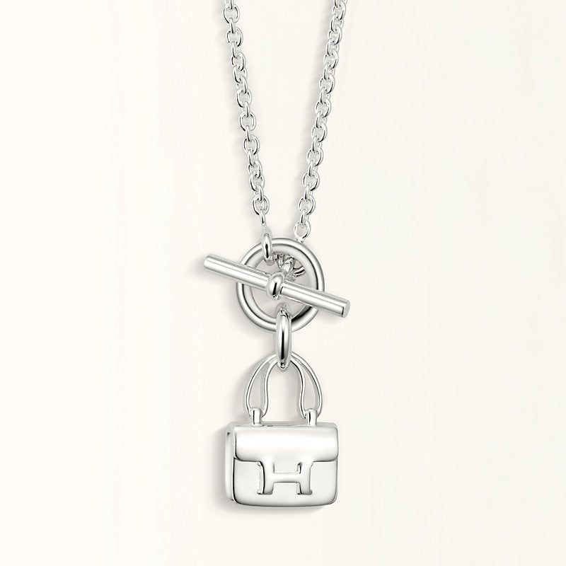 [Leaves]POP H PEDANT SILVER NECKLACE