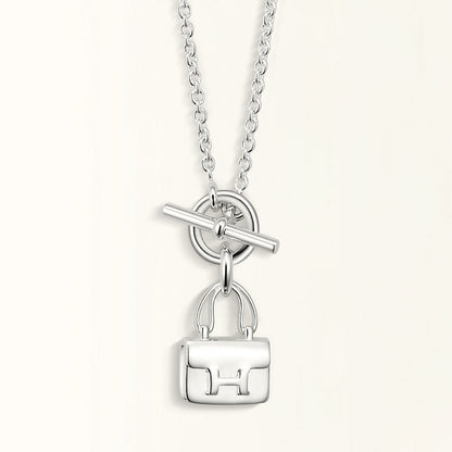 [Leaves]POP H PEDANT SILVER NECKLACE