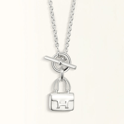 [Leaves]POP H PEDANT SILVER NECKLACE