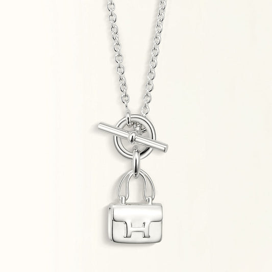 [Leaves]POP H PEDANT SILVER NECKLACE