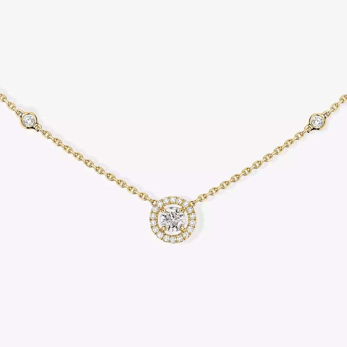 [Leaves]Diamond Necklace 0,20ct Brilliant Shape Joy