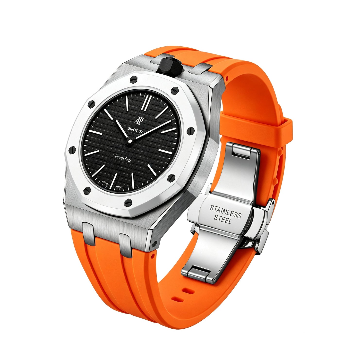 [Leaves]Royal Oak Pop Exclusive Steel Case & Silicone Strap With Cradle