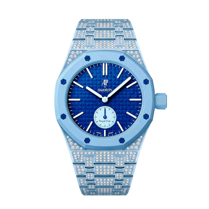 [Leaves]Royal Oak Pop Exclusive Bioceramic Case & Bioceramic Strap Full Diamond